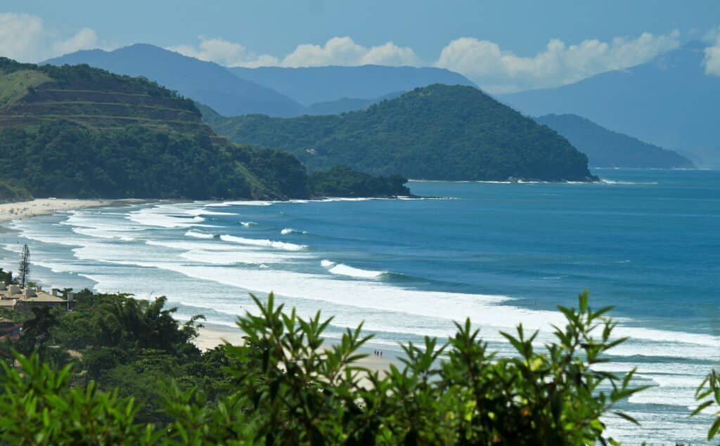 vista muito bonita da praia de juquehy
