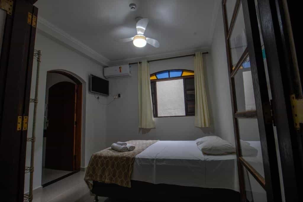Quarto da Pousada do Vladimir na Praia da Jureia.