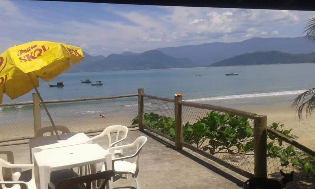Vista do mar do Chalés Pé na Areia - Ubatuba na Praia da Almada.